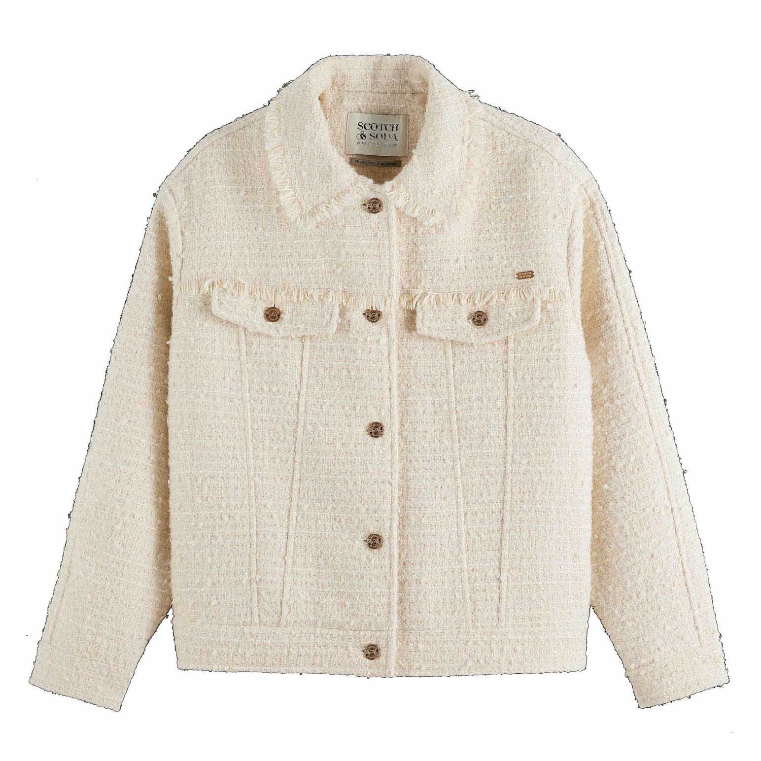 Scotch & Soda Boucle Tweed Trucker Jacket